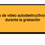 Mensajes de video autodestructivos y pausa durante la grabación